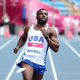 United States’ Cameron Malik Burrell finishes during men’s 100m Round 1 Heat at the 29th Summer Universiade in Taipei, Taiwan, Wednesday, Aug. 23, 2017.